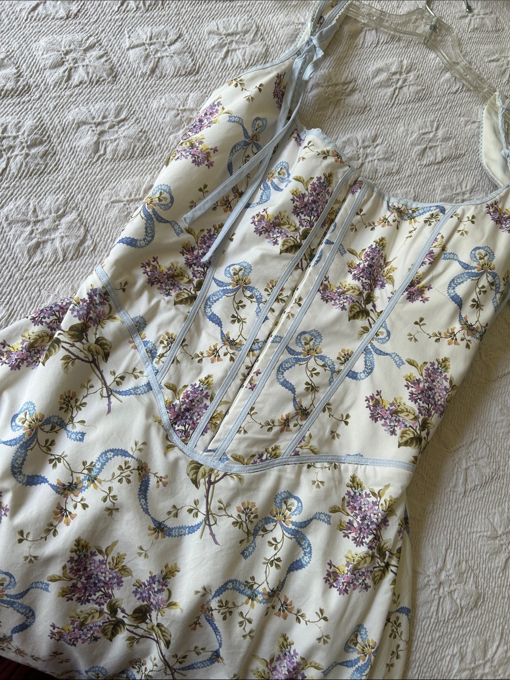 House of CB Off White Floral Midi Skirt - Picture 3 of 5
